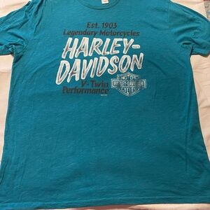 Harley-Davidson Men's Teal Graphic Tee